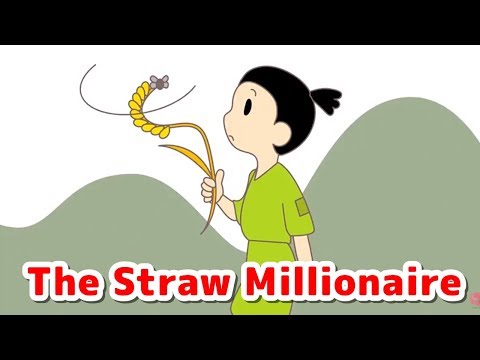 絵本 英語朗読 読み聞かせ 字幕付き｜わらしべ長者／The Straw Millionaire【Japanese Fairy Tales in English】