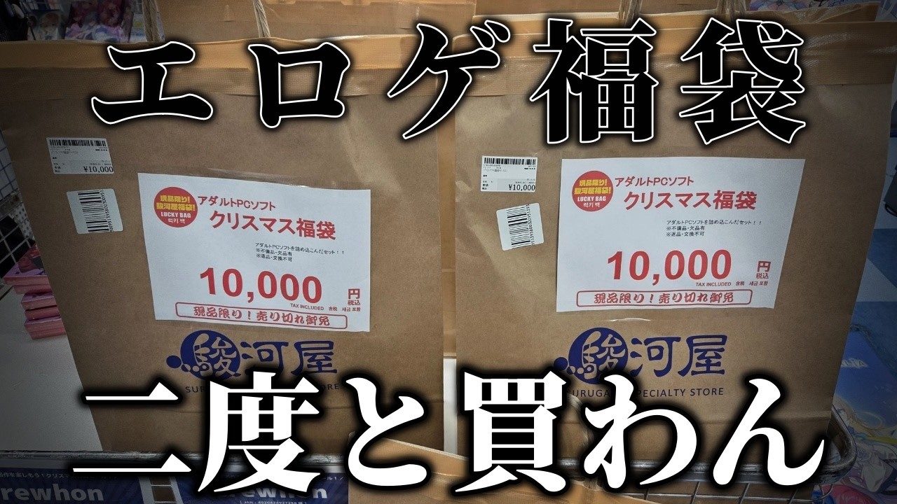 秋葉原で買った1万円のエロゲ福袋を開封【美少女PCゲーム】