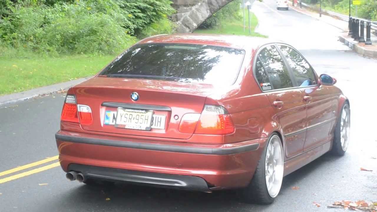 BMW E46 323i Custom Exhaust Rev+take off YouTube