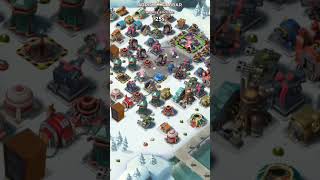 warrior clutch against max base and 10 defencive statues in boom beach #shorts