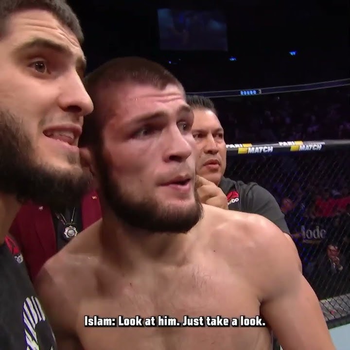 even in-between rounds Khabib vs Conor was intense! 😳 #nocommentary