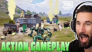 🔴LIVE - HARD GAMEPLAY WITH STRONG SQUAD AND MECHA ROBOTS 😮 PUBG MOBILE