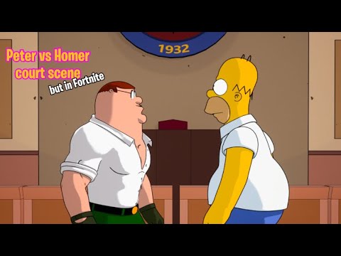 Peter VS. Homer court scene but in Fortnite 👨‍⚖️🔥
