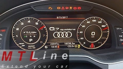 Audi Q7 4M, MY2016  - dial staging activation in Virtual Cockpit - vključitev kalibracije števcev
