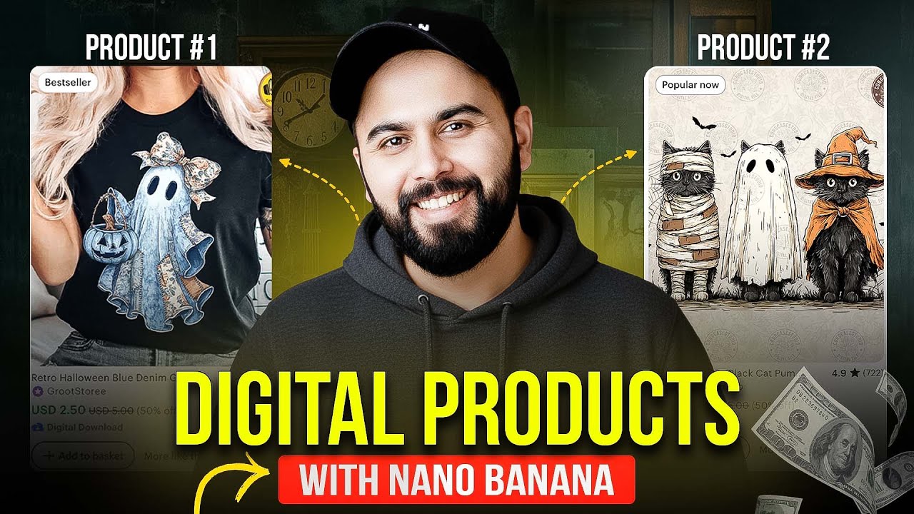 How to Create Digital Products with Nano Banana in Seconds - YouTube