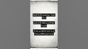 Surat No 16 : سورة النحل - Ayat No 4