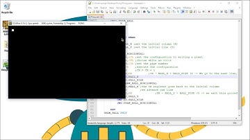 [MASM] 8086 Assembly - Pong - 06 Drawing The Ball