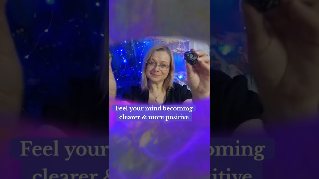 reiki to remove mental blocks. ASMR  snowflake obsidian crystal healing