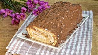 картинка: Такого Вы ещё не видели. Самый Вкусный Торт за пол часа. Все просят Этот рецепт. Медовик  Рулет