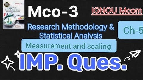 Mco-3 Mcom||Ch-5 Measurement And Scaling Techniques|| #handwritten notes✍️✍️ #mcom #mco3 #ignouexam