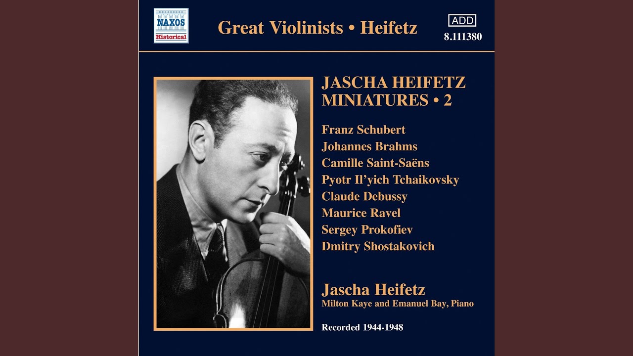 Wellenspeil (Waves at Play) (arr. J. Heifetz for violin and piano)