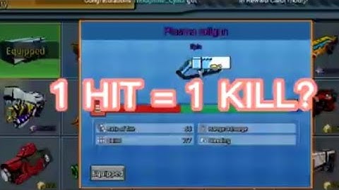 Power of max upgraded Plasma Railgun(Blockman Go Blocky Mods)