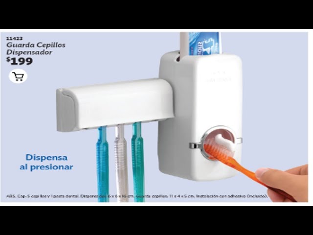 Guarda cepillos, dispensador de pasta de dientes. – Gadgets VS