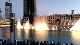 The Dubai Water Fountain Show 2016