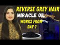 Apply this at night to BLACKEN GREY HAIR FROM ROOTS - Black Sesame Seed Oil / Reverse Grey Hair