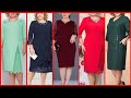 OLD AGE COMFORTABLE DRESSES OF KOREAN DESIGN || SHORT DRESSES OF HIGH WAIST