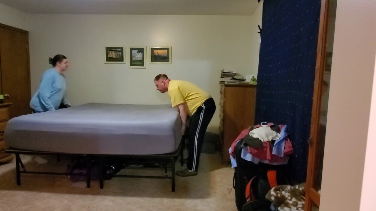 2 month purple bed review and adding new headboard YouTube