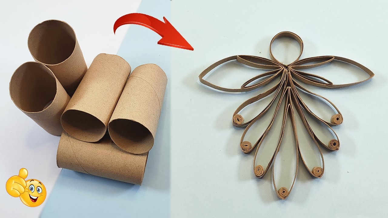 Amazing Toilet Paper Rolls Angel - Easy Paper Ornaments DIY - Best Out of  Waste #1 