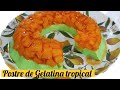 Tarta tropical de Gelatina de piña, mandaría y limón