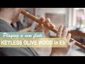 Irish Wooden Flute Olive Wood in Eb | Made by Steffen Gabriel