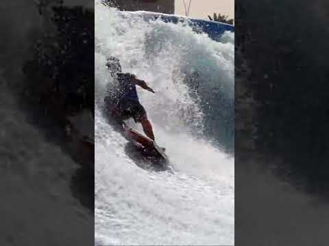 Dubai flow rider barrel at Yas Waterworld Waterpark Surf Machine Contest