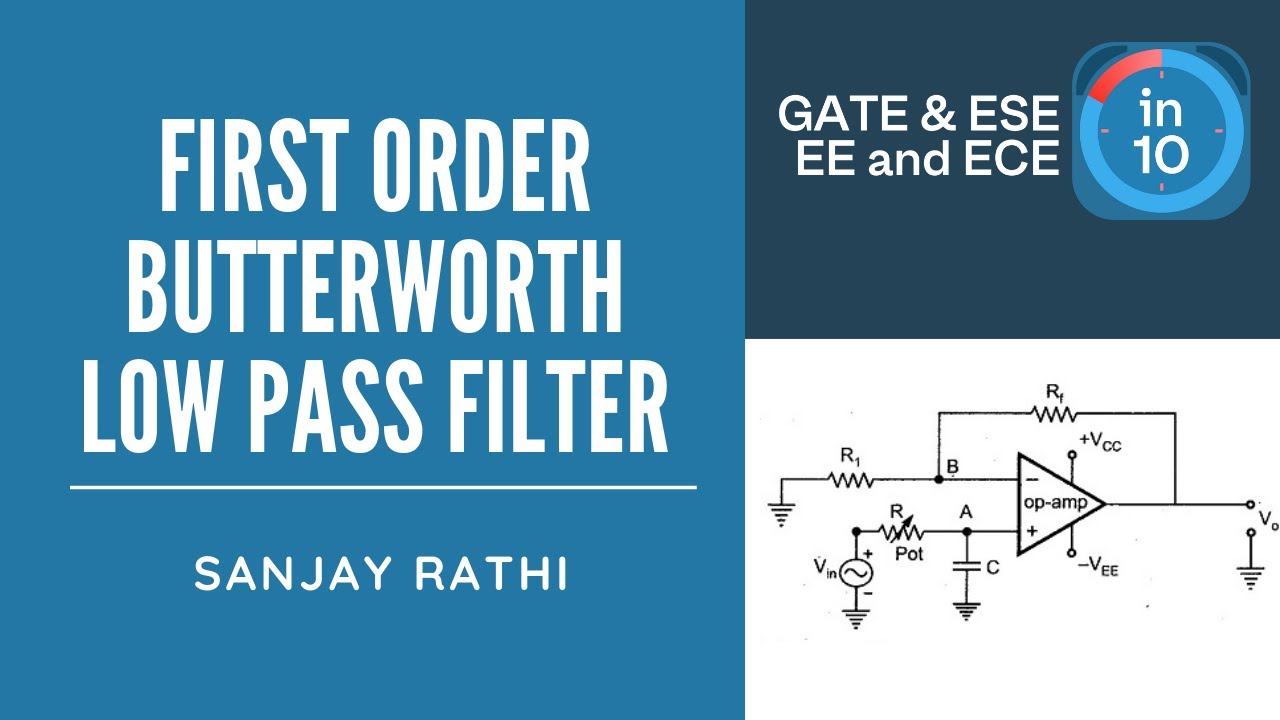 First Order Butterworth Low Pass Filter| GATE & ESE Electrical ...