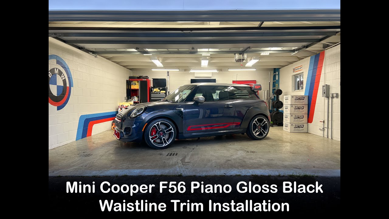 Mini GP3 F56 Gloss Black Waistline Trim Kit Install