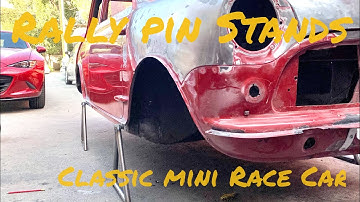 Building rally pins stands (Part 2) for a 1964 Classic Mini Cooper
