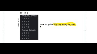 Java program to convert given array in zigzag array