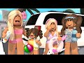 Family day out to a community pool new friendswaterslides  more voice roblox bloxburg roleplay