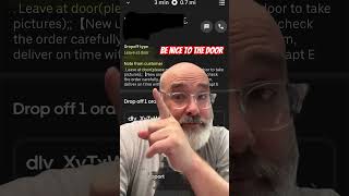 Uber Eats Penger Asked Me To Be Friendly To The Door.