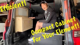 Honda Element Camper Cabinets.  Compact and Efficient!