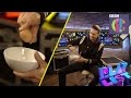 G Eazy cracks egg with his bare hand on CBBC