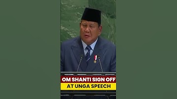 #indonesia President #prabowosubianto Ends UNGA Speech with “Om Shanti Shanti Om” | #unga Highlights