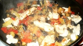 Баклажаны с курицей Баклажаны с курицей