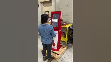 Temperature testing kiosk with RFID reader