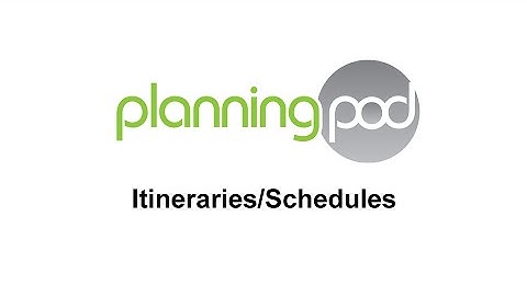 Event Itinerary / Event Schedule Builder - Planning Pod [OUTDATED]