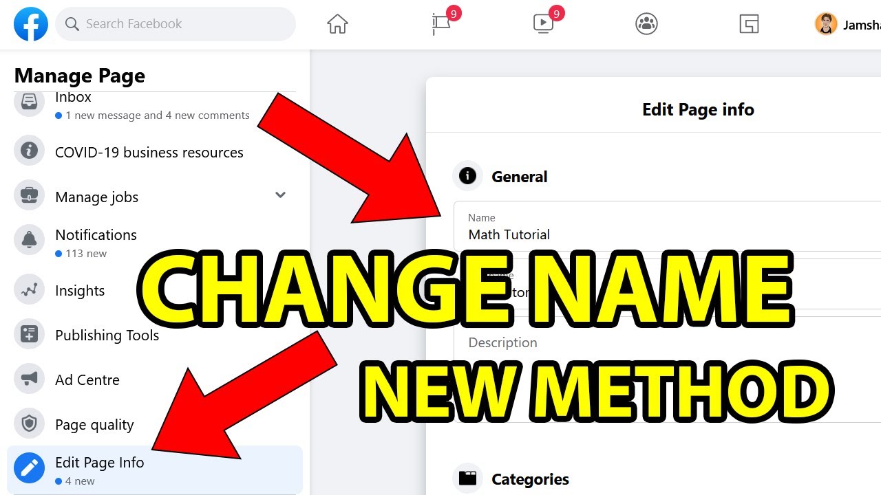 How to Change Facebook Page Name [New Method] YouTube