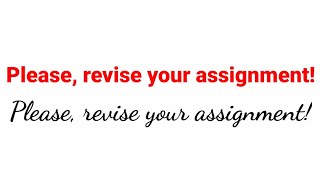 Please, revise your assignment #English 2 | Haryana Cerah | Writing Skill
