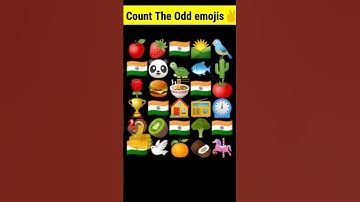 Count the odd emojis#braintest #memorytest #viral video#puzzle #quizemoji #short video