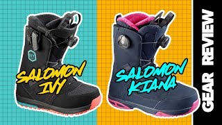 2017 Salomon Kiana and Ivy Womens Snowboard Boots Review | SNOWBOARD.COM -  YouTube