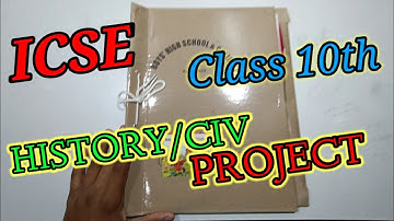 Project View of ICSE Class 10th History Civics || Semester 1 || it