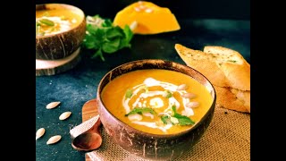 Creamy Pumpkin Soup | The best and easy pumpkin soup | Butter squash Soup | طريقة عمل شوربة القرع