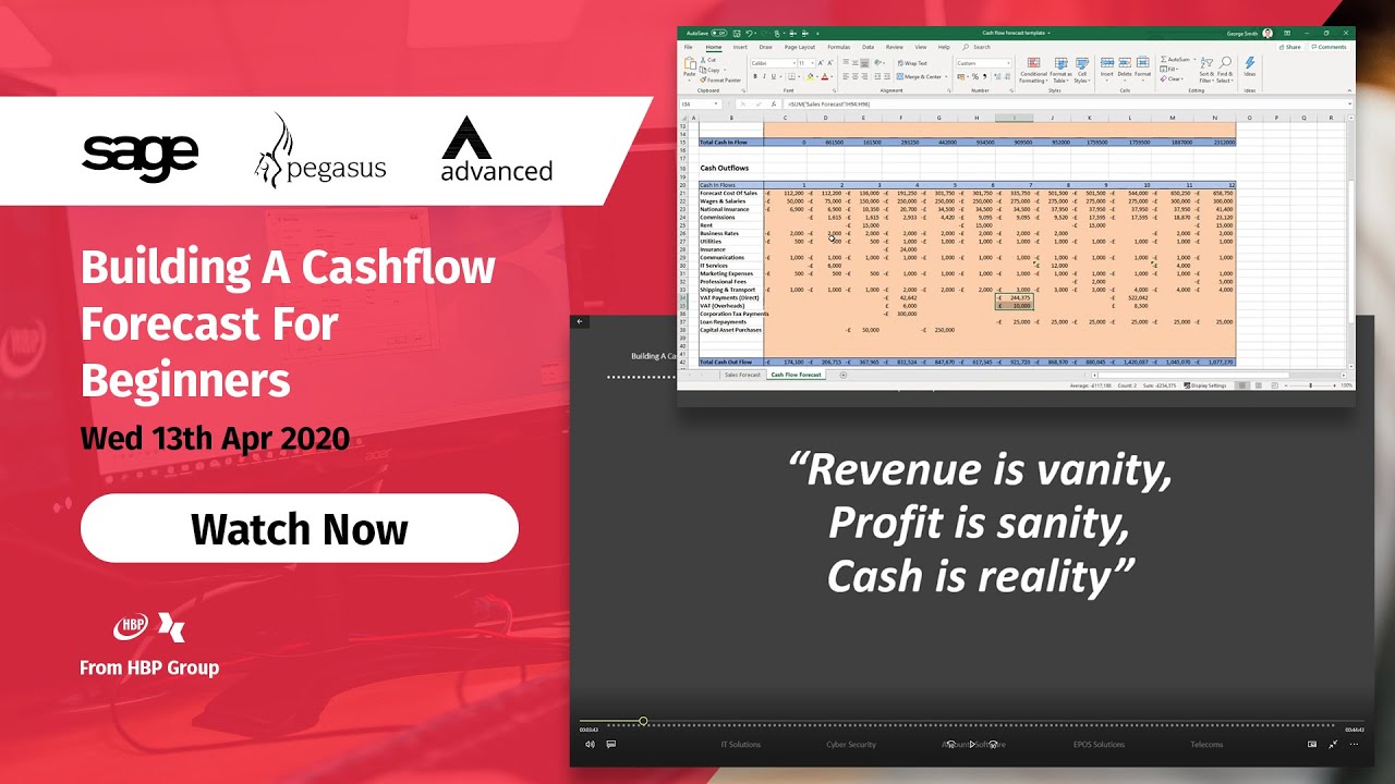 cashflow forecast cashflow forecast