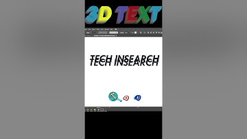 How to create 3D text in Illustrator, #shorts #shortvideo  #3d  #tutorial #TECHINSEARCH