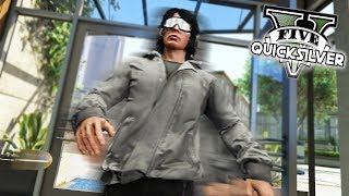 QUICKSILVER w\/ ULTIMATE SLOW MOTION! and Outrun Explosion (GTA 5 Quicksilver Mod)