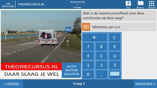 Theorie examen auto - aanrijding - reanimeren - kentekencard - maximummassa - autoweg - inhalen