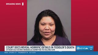 'I killed him': Arizona mom admits she killed her baby, court docs say