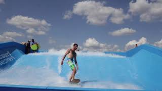 Riding the Pacific Surf Designs Sheet Wave at The Barracks Townhomes in College Station, Tx Tricks