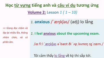 Học 10 từ vựng tiếng anh | Câu ví dụ tương ứng với từ vựng | Volume 2 | Bài 1